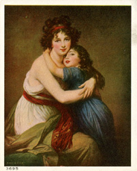 Vintage prints of mothers with babies, families, etc.