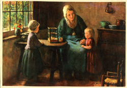 Vintage prints of mothers with babies, families, etc.