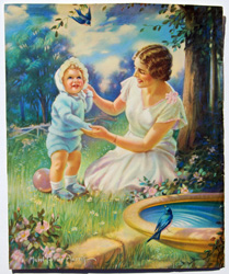 Vintage prints of mothers with babies, families, etc.