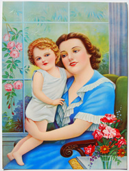 Vintage prints of mothers with babies, families, etc.