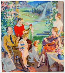 Vintage prints of mothers with babies, families, etc.