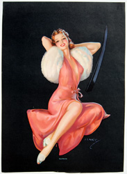 Original vintage calendar / poster art print from the 1920s-1940s