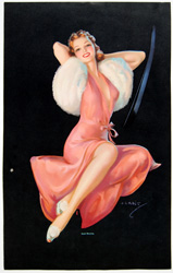 Original vintage calendar / poster art print from the 1920s-1940s