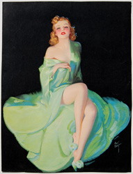 Original vintage calendar / poster art print from the 1920s-1940s