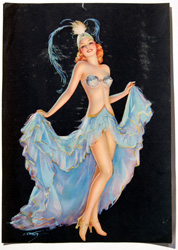 Original vintage calendar / poster art print from the 1920s-1940s