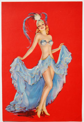 Original vintage calendar / poster art print from the 1920s-1940s