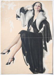 Original vintage calendar / poster art print from the 1920s-1940s