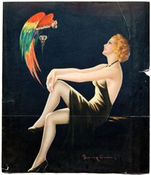 Original vintage calendar / poster art print from the 1920s-1940s