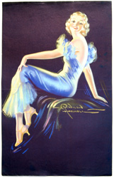Original vintage calendar / poster art print from the 1920s-1940s