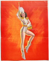 Original vintage calendar / poster art print from the 1920s-1940s