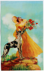 Original vintage calendar / poster art print from the 1920s-1940s