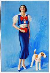 Original vintage calendar / poster art print from the 1920s-1940s