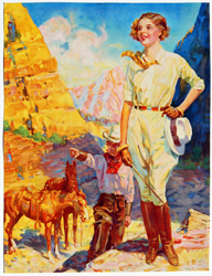 Original vintage calendar / poster art print from the 1920s-1940s