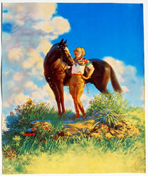 Original vintage calendar / poster art print from the 1920s-1940s