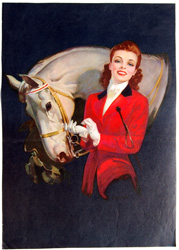 Original vintage calendar / poster art print from the 1920s-1940s