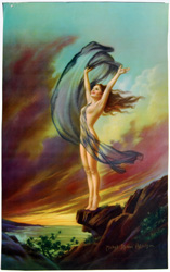 Original vintage calendar / poster art print from the 1920s-1940s