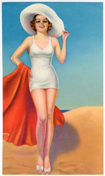 Glamour and pin-up girl prints from the 1930s-1950s