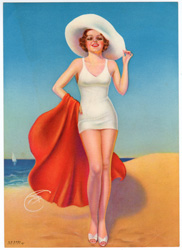 Glamour and pin-up girl prints from the 1930s-1950s