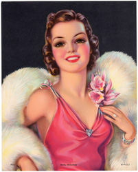 Glamour and pin-up girl prints from the 1930s-1950s