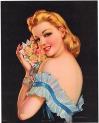 Glamour and pin-up girl prints from the 1930s-1950s