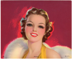 Glamour and pin-up girl prints from the 1930s-1950s