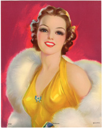 Glamour and pin-up girl prints from the 1930s-1950s