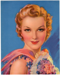 Glamour and pin-up girl prints from the 1930s-1950s