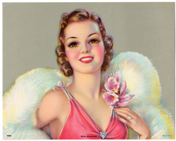 Glamour and pin-up girl prints from the 1930s-1950s