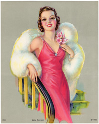 Glamour and pin-up girl prints from the 1930s-1950s