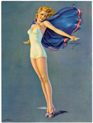 Glamour and pin-up girl prints from the 1930s-1950s