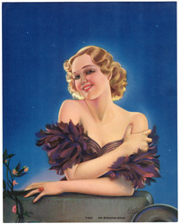 Glamour and pin-up girl prints from the 1930s-1950s
