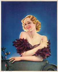 Glamour and pin-up girl prints from the 1930s-1950s