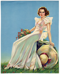 Glamour and pin-up girl prints from the 1930s-1950s