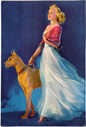 Glamour and pin-up girl prints from the 1930s-1950s