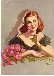 Vintage pin up art and glamourous women prints (1930s-1940s)