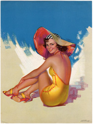 Vintage pin up art and glamourous women prints (1930s-1940s)