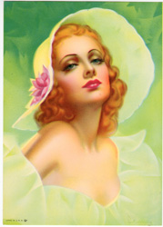 Vintage pin up art and glamourous women prints (1930s-1940s)