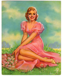 Vintage pin up art and glamourous women prints (1930s-1940s)