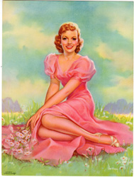 Vintage pin up art and glamourous women prints (1930s-1940s)