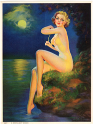 Vintage pin up art and glamourous women prints (1930s-1940s)