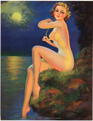 Vintage pin up art and glamourous women prints (1930s-1940s)