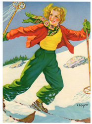 Vintage pin up art and glamourous women prints (1930s-1940s)
