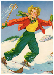 Vintage pin up art and glamourous women prints (1930s-1940s)