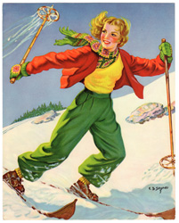 Vintage pin up art and glamourous women prints (1930s-1940s)