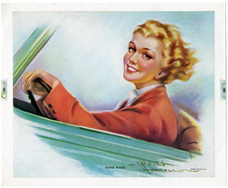 Vintage pin up art and glamourous women prints (1930s-1940s)