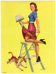 Vintage pin up art and glamourous women prints (1930s-1940s)