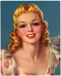 Vintage pin up art and glamourous women prints (1930s-1940s)