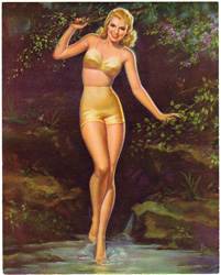 Vintage pin up art and glamourous women prints (1930s-1940s)
