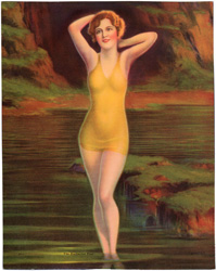 Vintage pin up art and glamourous women prints (1930s-1940s)