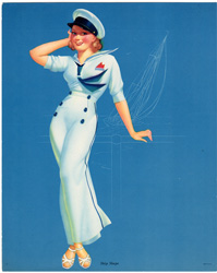 Vintage pin up art and glamourous women prints (1930s-1940s)